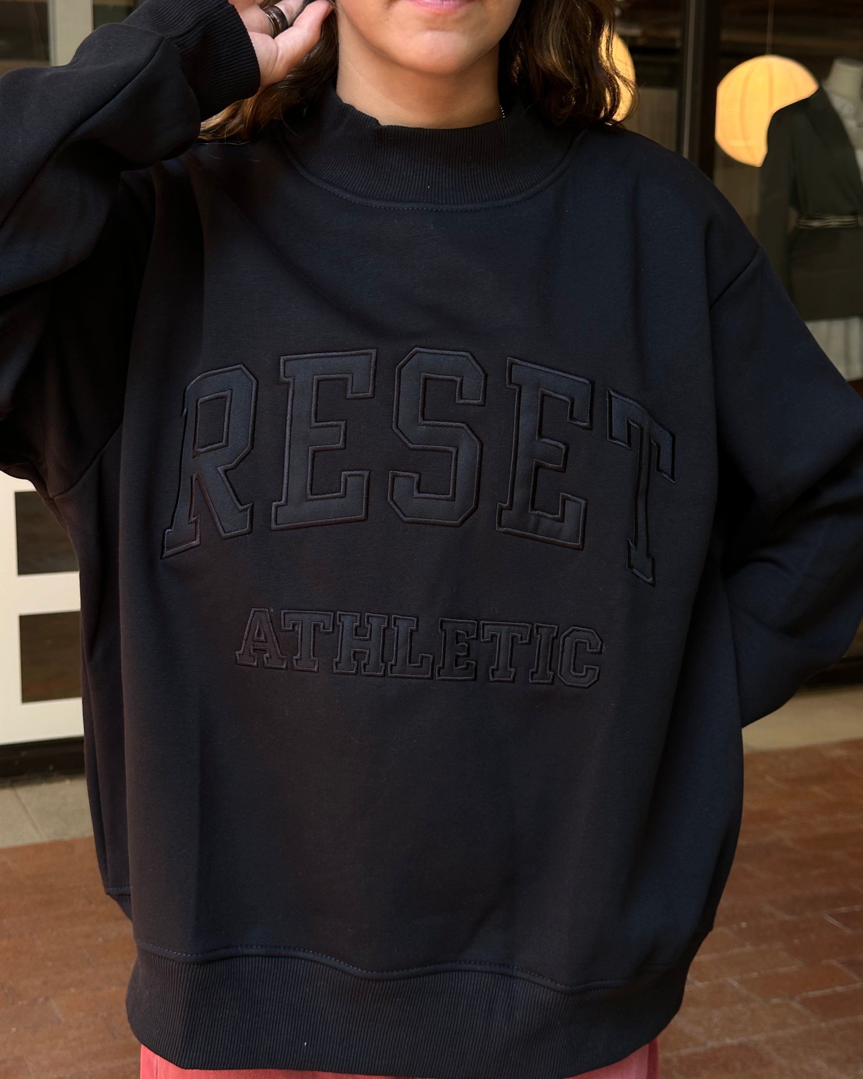 Reset Mock Neck Sweatshirt - Onyx