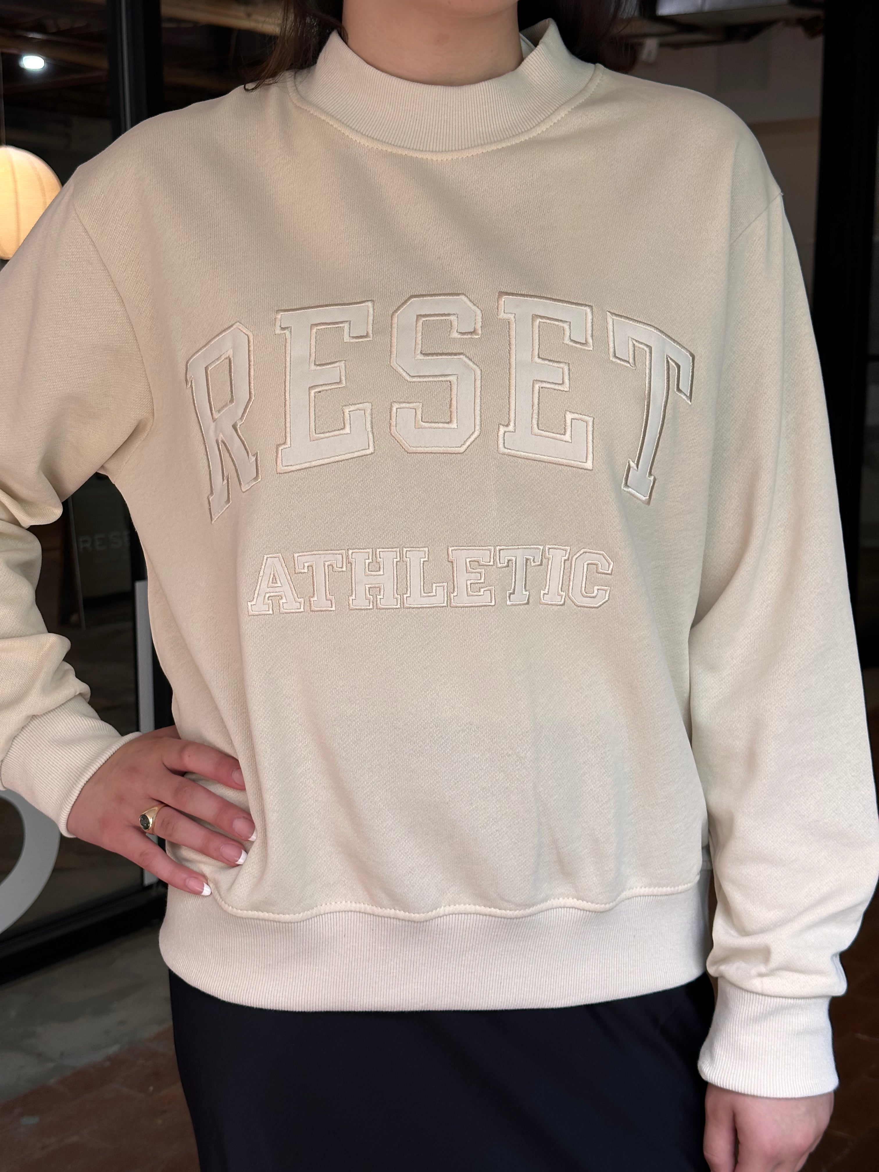 Reset Mock Neck Sweatshirt - Vanilla