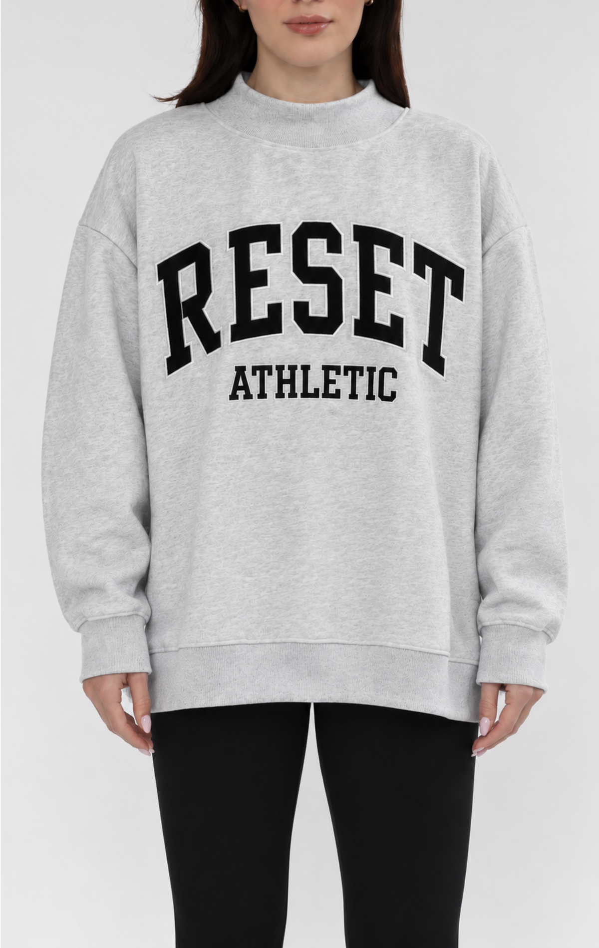 Reset Heathered Mock Neck Sweatshirt