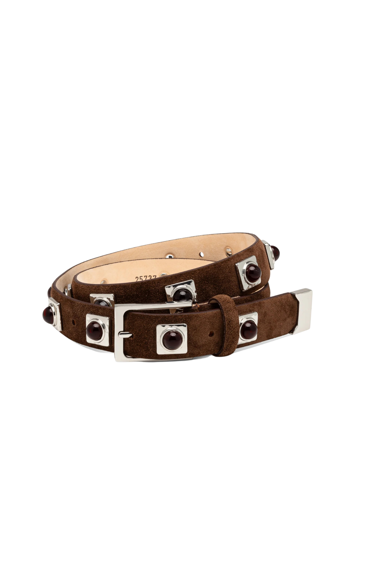 No. 2 Belt in Chocolate/Silver