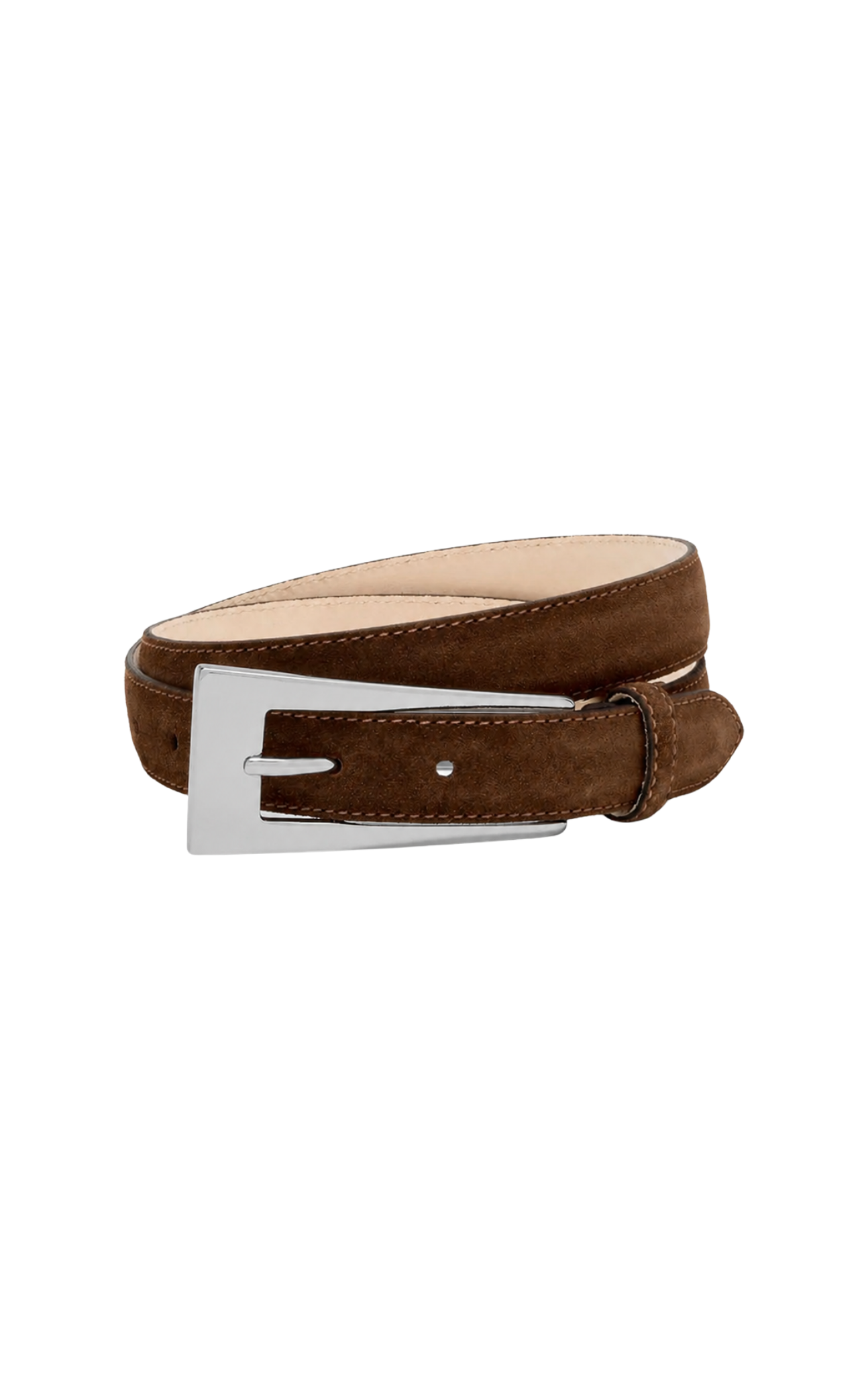 No. 10 Belt in Chocolate/Silver