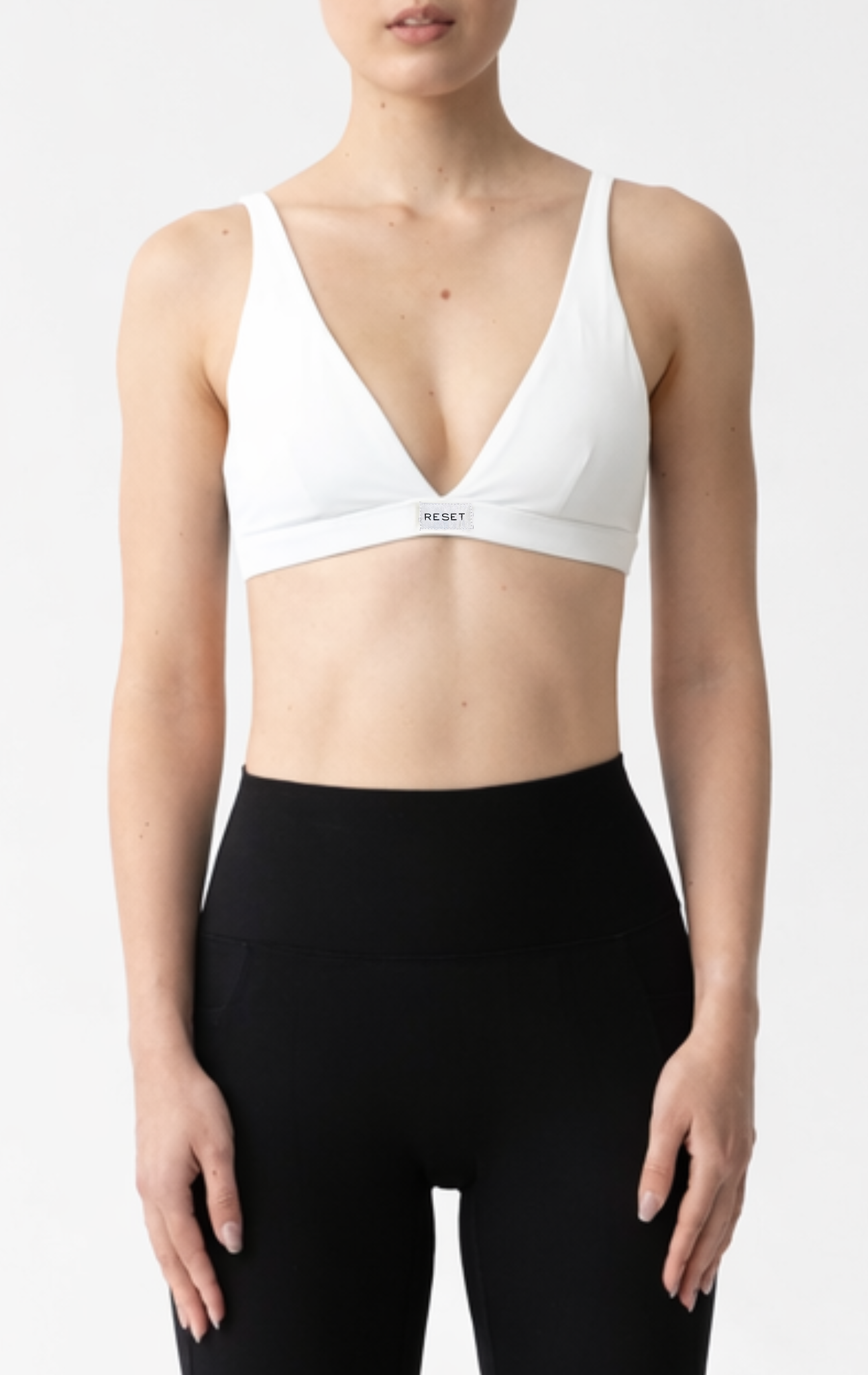 Catie Deep V Bra Snow