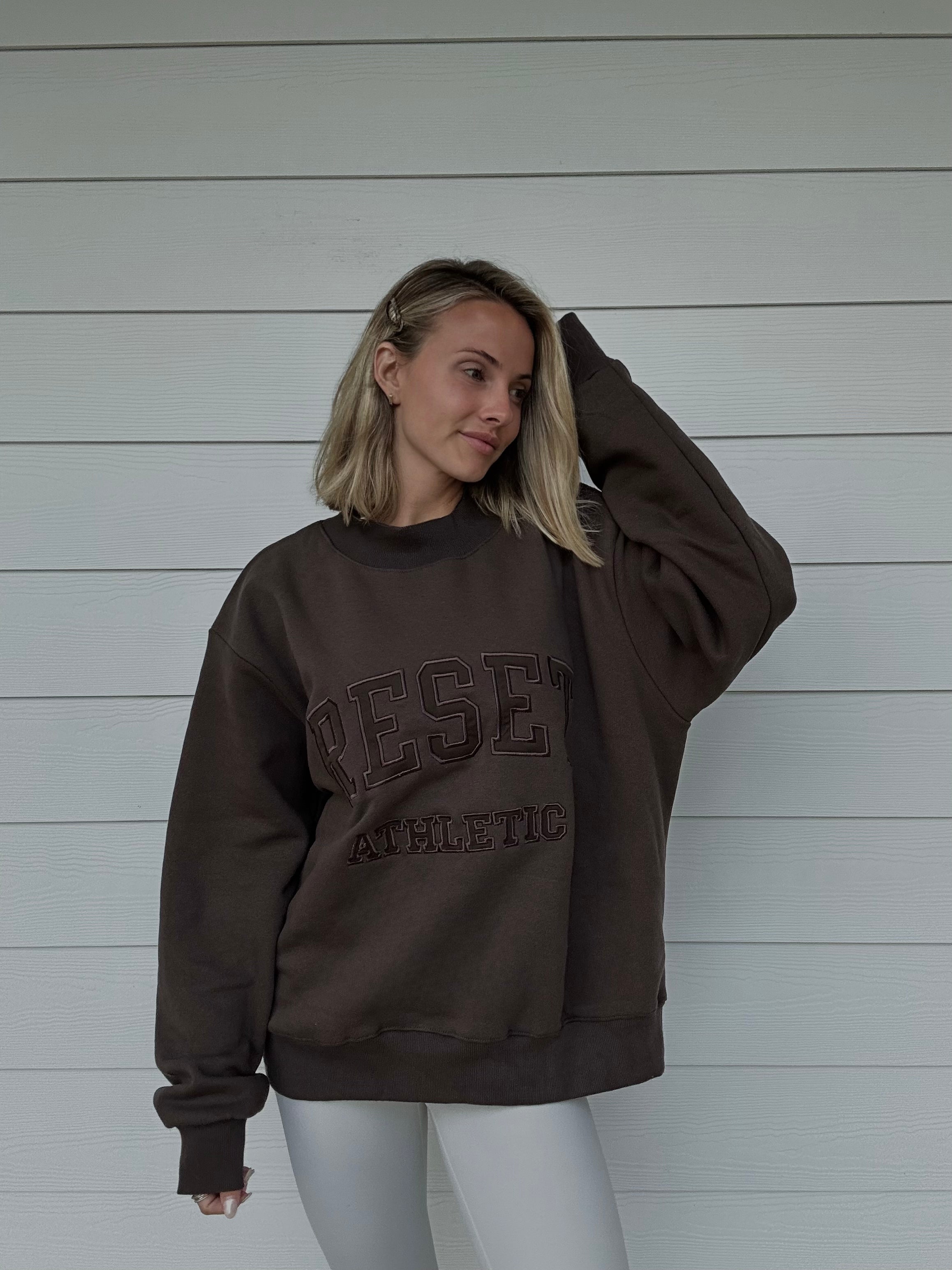 PREORDER - Reset Cocoa Mock Neck Sweatshirt