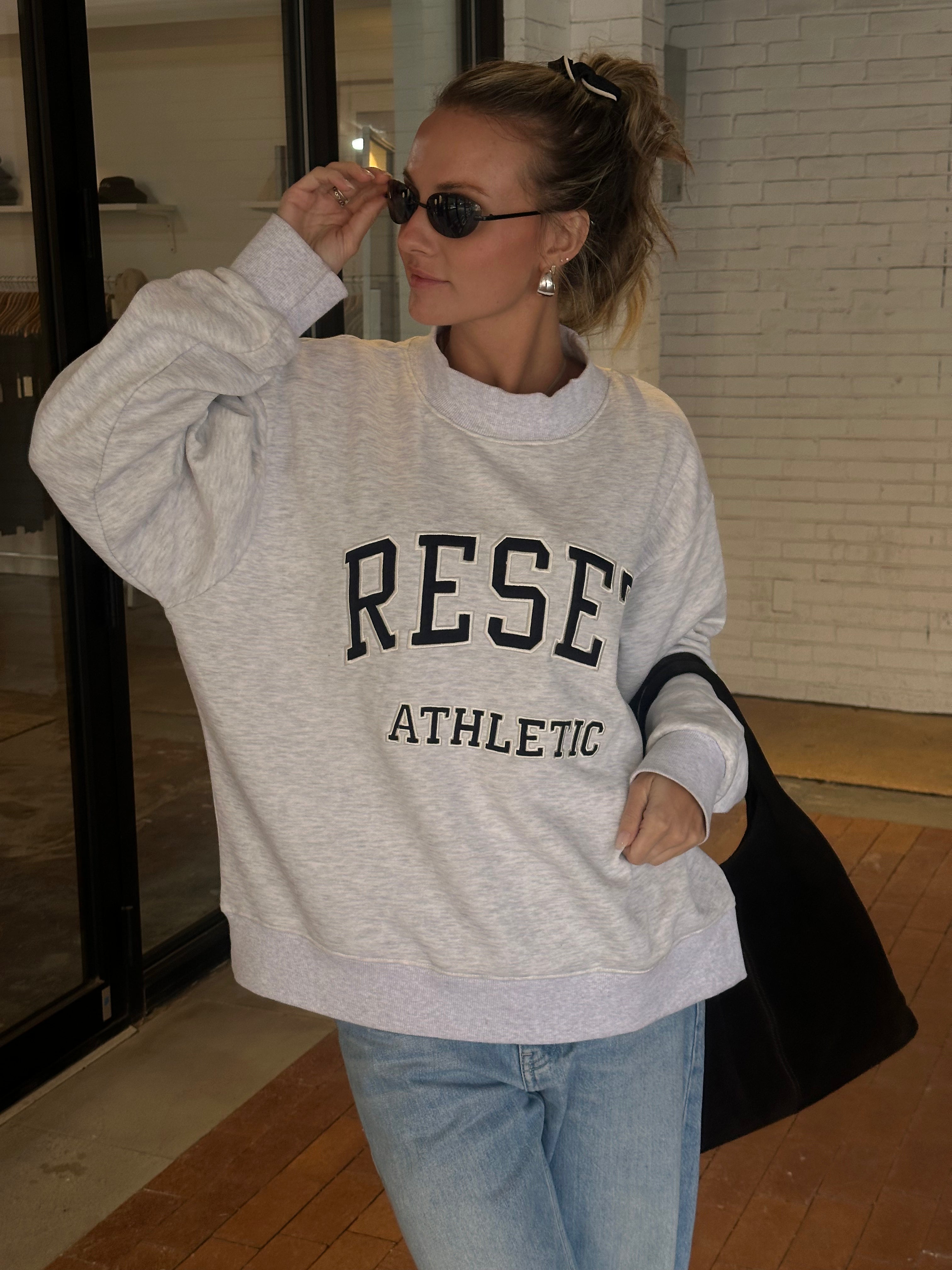 Reset Heathered Mock Neck Sweatshirt