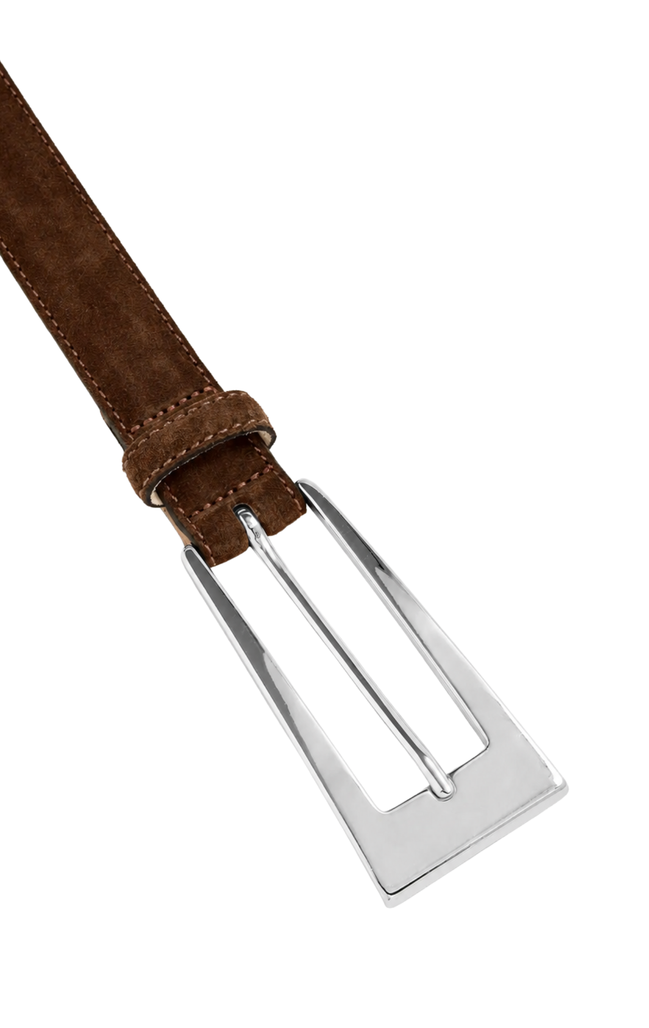 No. 10 Belt in Chocolate/Silver